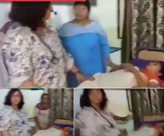 Photo of नशे में धुत मरीजों का इलाज करने पहुंची महिला डॉक्टर, वीडियो हुआ वायरल