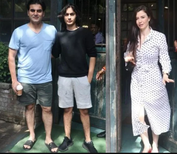 Photo of बेटे अरहान और गर्लफ्रेंड जॉर्जिया के साथ लंच डेट पर नज़र आये अरबाज़