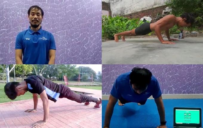 Photo of वन मिनट पुश-अप चैलेंज प्रतियोगिता में यूपी से पंकज विष्ट आये प्रथम