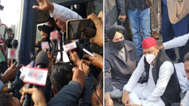 Photo of लखनऊ में दंगल: पुलिस की कस्टडी में आए कन्नौज जा रहे अखिलेश यादव, गाड़ियां भी की जब्त