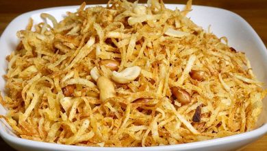 Photo of घर पर आसानी से बनाये चटपटा फलाहारी नमकीन