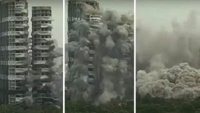 Photo of पल भर में गिरा ट्विन टावर, देखे वीडियो