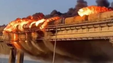 Photo of रूस से क्रीमिया को जोड़ने वाले पुल पर लगी आग
