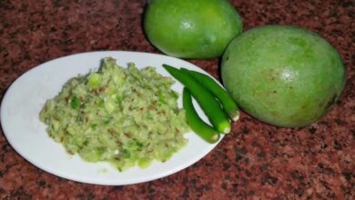 Photo of यहां हम बता रहे हैं प्याज और हरी मिर्च से बनने वाली कच्चे आम की चटनी की रेसिपी…