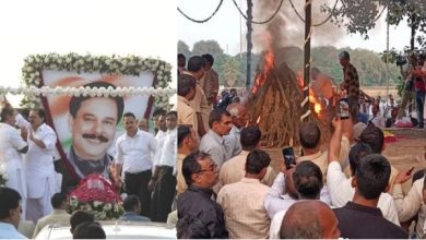 Photo of सहारा श्री का अंतिम संस्कार, पोते हिमांक राय ने दी मुखाग्नि