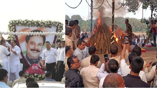 Photo of सहारा श्री का अंतिम संस्कार, पोते हिमांक राय ने दी मुखाग्नि