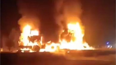 Photo of बड़ीखबर: यमुनानगर में दो ट्रकों में भीषण टक्कर के बाद लगी आग