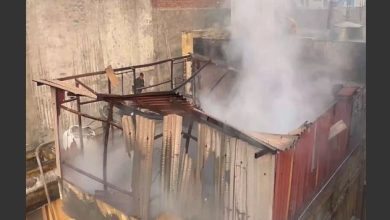 Photo of गोहाना: मकान की छत पर बने लोहे के शेड में लगी भीषण आग