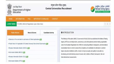 Photo of सेंट्रल यूनिवर्सिटी भर्ती एग्जामिनेशन के लिए आवेदन की अंतिम तिथि नजदीक