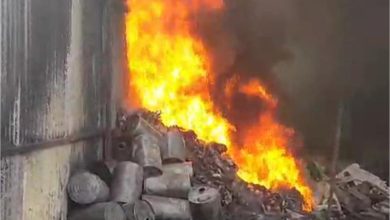 Photo of ग्वालियर में प्लास्टिक कबाड़ा गोदाम में लगी आग