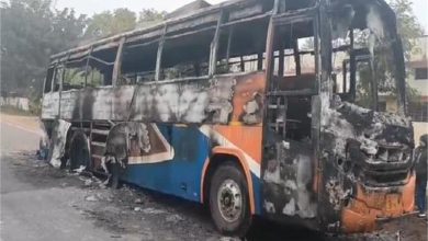 Photo of राजस्थान: दिल्ली से मेहंदीपुर बालाजी जा रही पर्यटक बस में लगी भीषण आग