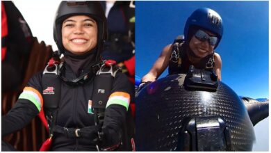 Photo of गुजरात की पहली महिला स्काइडाइवर ने 13,000 फीट की ऊंचाई से लगाई छलांग