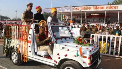 Photo of खंडवा : मंत्री डॉ. कुंवर विजय शाह ने ली परेड की सलामी