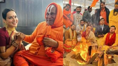 Photo of अयोध्या में राममय हुईं कंगना: जगद्गुरू रामभद्राचार्य से की मुलाकात