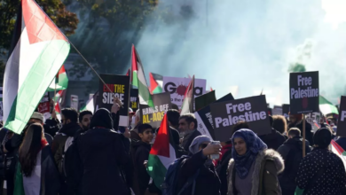 Photo of फलस्तीन के समर्थन में हजारों लोगों ने लंदन में निकाला मार्च