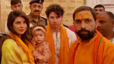 Photo of अभिनेत्री प्रियंका चोपड़ा ने पति व बेटी के साथ किए रामलला के दर्शन