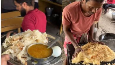 Photo of नहीं देखा होगा ‘हाहाकारी पराठा’, पहले पीटा, फिर तौलकर परोसा
