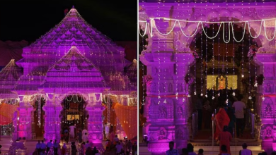 Photo of रामनवमी के लिए तैयार अयोध्या: फूलों और रंग-बिरंगी रोशनी से जगमगाया राम मंदिर