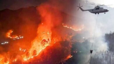 Photo of उत्तराखंड: जंगल की आग बुझाने के लिए वायुसेना के हेलीकॉप्टर की ली गई मदद
