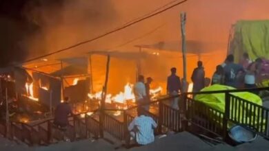 Photo of  सीहोर के सलकनपुर देवीधाम सीढ़ी मार्ग पर दुकानों में लगी आग