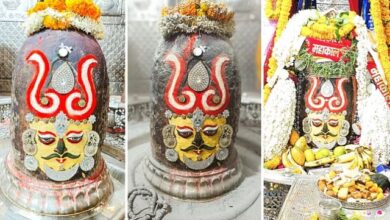 Photo of तुलसी और मोगरे की माला पहनकर सजे बाबा महाकाल