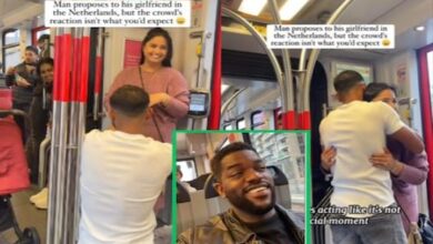 Photo of मेट्रो में शख्स ने किया गर्लफ्रेंड को प्रपोज, लेकिन लोगों ने किया इग्नोर