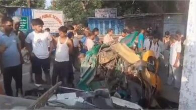 Photo of नेशनल हाईवे पर सुबह-सुबह ऑटो-कार की टक्‍कर