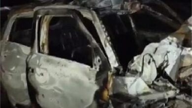 Photo of हरियाणा में दर्दनाक हादसा… ट्रक से टकराने के बाद कार में लगी आग
