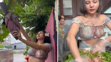 Photo of इस अंदाज में ‘केला-चिकन’ बनाती है लड़की, ऐसे करती है चीजों को मिक्स
