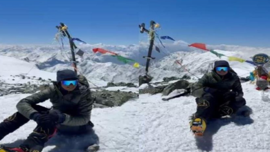 Photo of हरियाणा की बेटी रीना भट्टी ने 7134 मीटर ऊंचाई की किर्गिस्तान की लेनिन चोटी पर भारत का लहराया झंडा…