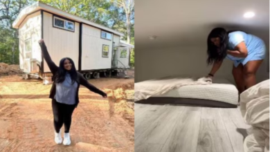 Photo of बक्से जैसे छोटे घर में रहती है लड़की, सिर उठाकर चलना भी है नामुमकिन