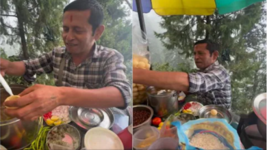 Photo of खाई के मुहाने पर शख्स बेच रहा था गोलगप्पे, जैसी ही बोला पहला शब्द