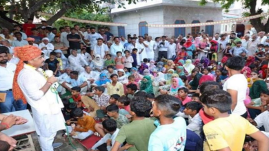 Photo of हरियाणा: चुनाव प्रचार के दौरान गांव लोहचब पहुंचे प्रदीप गिल