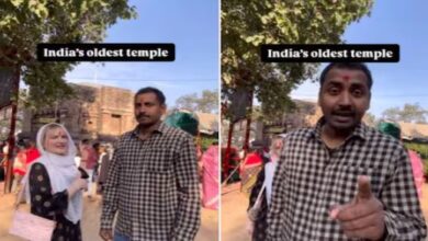 Photo of भारत का सबसे पुराना मंदिर, जिसे देखने देसी दूल्हे संग पहुंची विदेशी दुल्हनिया
