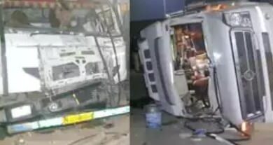 Photo of पटना से महाकुंभ जा रहे श्रद्धालुओं की मिनी बस को ट्रेलर ने मारी टक्कर