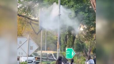 Photo of दिल्ली: वायु प्रदूषण रोकने के लिए लोधी रोड पर लगाए मिस्ट स्प्रे