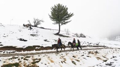 Photo of कश्मीर में बर्फबारी से चमके पहाड़… मगर जन-जीवन पर असर