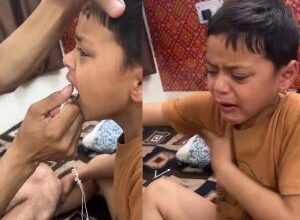 Photo of ‘मैं स्ट्रॉन्ग बॉय हूं!’ पिता ने डोरी बांधकर खींचा बच्चे का दांत, रोते-रोते करने लगा ताकत का बखान!