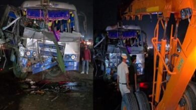Photo of करनाल में पंजाब रोडवेज बस और हाइड्रा क्रेन के बीच भीषण टक्कर