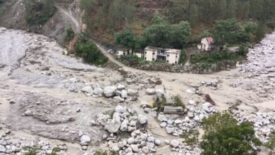 Photo of चमोली: भारी बारिश के बाद जलस्तर बढ़ने से प्राणमति नदी पर बनी अस्थायी पुलिया बही