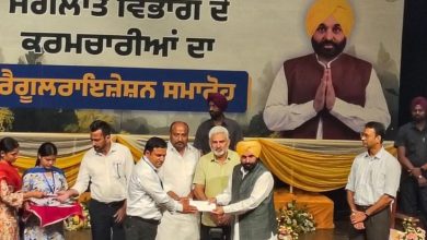 Photo of वन विभाग के 942 कर्मचारी नियमित: सीएम भगवंत मान ने साैंपे नियुक्ति पत्र