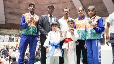 Photo of बिहार: राष्ट्रीय कराटे प्रतियोगिता में नालंदा की बेटी मुस्कान ने जीता रजत