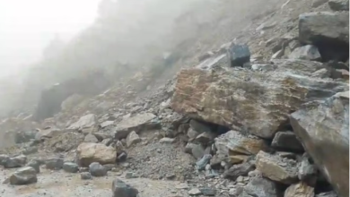 Photo of गोपेश्वर में बदरीनाथ हाईवे पर पहाड़ी से भूस्खलन; भारी मात्रा में गिरा मलबा और पत्थर