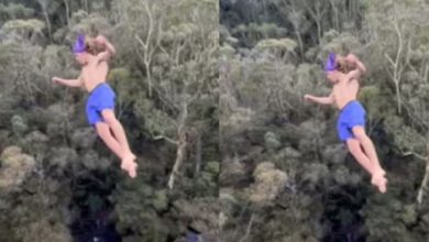 Photo of शख्स ने लगाई जानलेवा छलांग, सैकड़ों फीट की ऊंचाई से खाई में लगाई छलांग