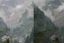 Photo of हर्षिल में तेलगाड के मुहाने पर टूटा पहाड़, झील बनने का खतरा बना