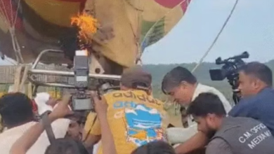 Photo of मंदसौर में सीएम मोहन यादव के हॉट एयर बैलून में आग लगी