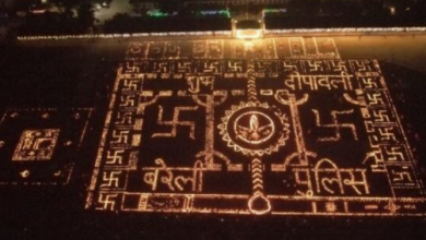 Photo of बरेली में 55 हजार दीपों से जगमग हुई पुलिस लाइन