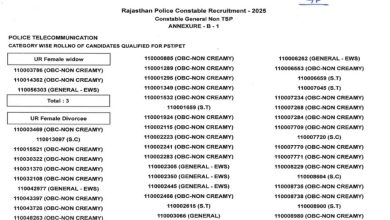 Photo of राजस्थान पुलिस कॉन्स्टेबल परीक्षा का रिजल्ट जारी