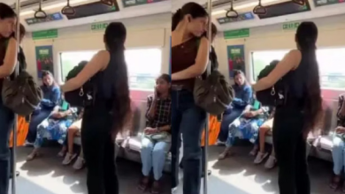 Photo of मेट्रो में बच्चे को उठाकर सीट पर बैठना चाहती थी महिला, पर दादी ने लगा दी क्लास