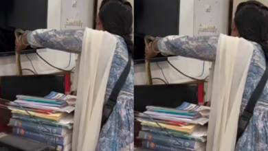 Photo of ऑफिस में घुसे सांप को लड़की ने बिना डरे की पकड़ने की कोशिश…